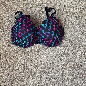 Pink padded push-up bra